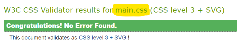 main.css validation